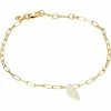 Madewell Bracelets Shell Paperclip Chain Anklet