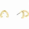 Madewell Double-Prong Huggie Hoop Earrings