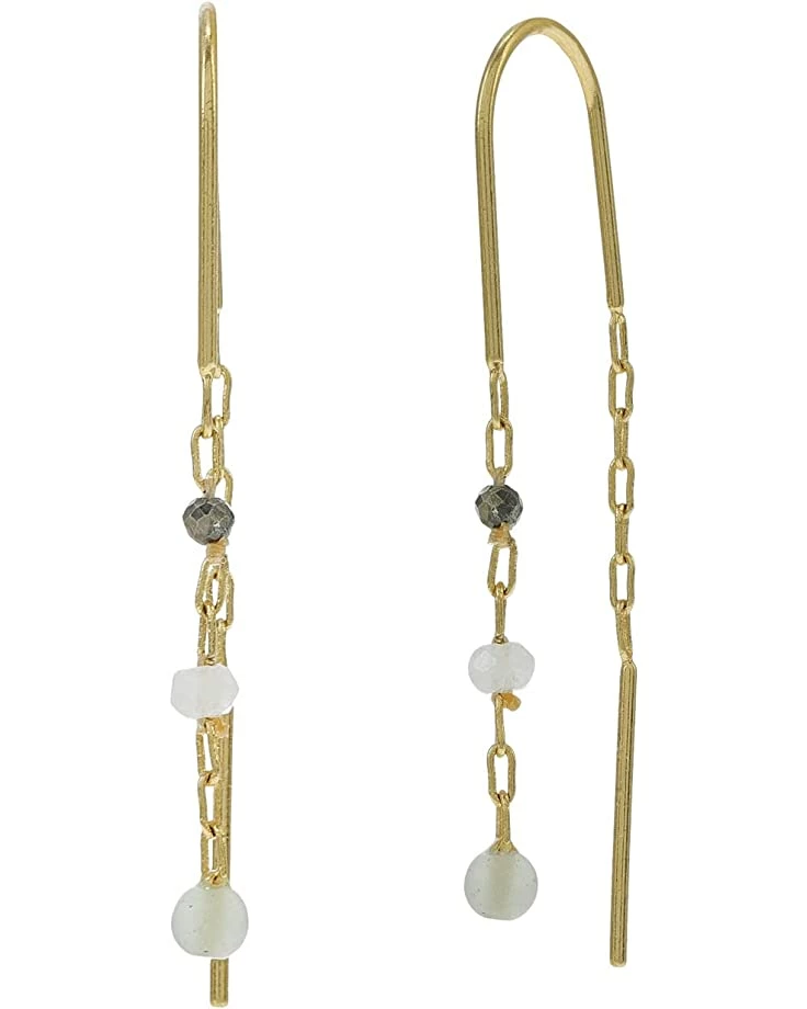 Madewell Stone Collection Aquamarine Threader Earrings 1 Madewell Stone Collection Aquamarine Threader Earrings