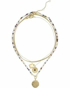 Madewell Necklaces Three-Piece Etched Beaded Necklace Set