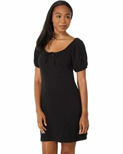 Madewell Dresses Seersucker Knit Puff-Sleeve Mini Dress