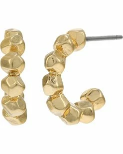 Madewell Puffed Charm Huggie Hoop Earrings