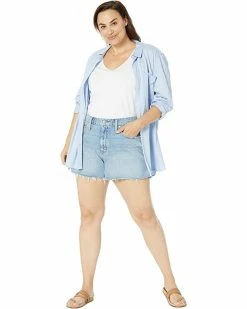 Madewell Plus Relaxed Denim Shorts in Madera Wash: Side-Slit Edition -Madewell Shop 61Cuzekt1lL. AC SR736920