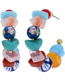 Madewell Bead-Mix Medium Hoop Earrings