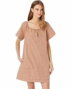 Madewell Dresses Poplin Flutter-Sleeve Pintuck Mini Dress