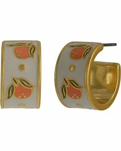 Madewell Enamel Clementine Huggie Hoop Earrings