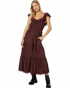 Madewell Dresses Lucie Embroidered Cotton Midi Dress