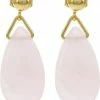 Madewell Stone Collection Rose Quartz Statement Drop Earrings