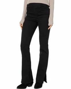 Madewell Pull-On Skinny Flare Jeans in Black Frost