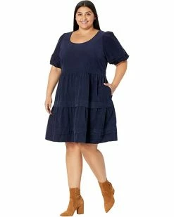 Madewell Dresses Plus Corduroy Tiered Mini Dress