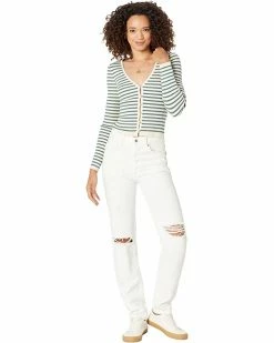 Madewell Sweaters Carmon Crop Cardigan Sweater in Stripe -Madewell Shop 61TfVh 0bhL. AC SR736920