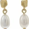 Madewell Freshwater Pearl Puffed Drop Earrings
