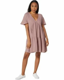 Madewell Dresses Lightspun Popover Tiered Mini Dress