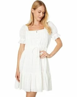 Madewell Dresses Puff-Sleeve Drawstring Mini Dress
