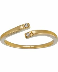 Madewell Rings Delicate Collection Demi-Fine White Topaz Open Ring