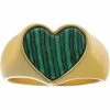 Madewell Rings Malachite Heart Signet Ring