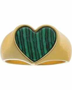 Madewell Rings Malachite Heart Signet Ring