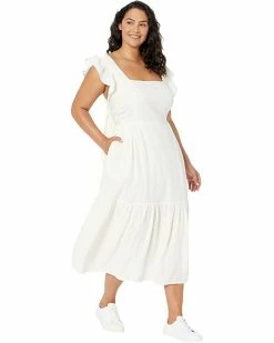 Madewell Dresses Plus Ruffle-Strap Tiered Midi Dress in Textural Stripe 7 Madewell Dresses Plus Ruffle-Strap Tiered Midi Dress in Textural Stripe -Madewell Shop 61rJQ0163vL. AC SR736920