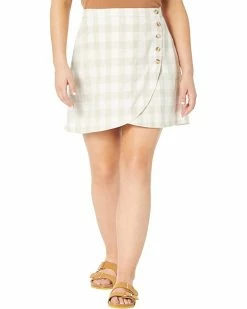 Madewell Skirts Linen-Blend Tulip-Hem Mini Skirt: Undyed Edition