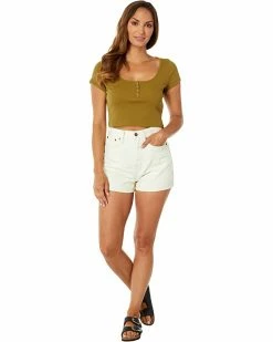 Madewell Shirts & Tops Ribbed Henley High-Crop Tee -Madewell Shop 61zcbC4T6OL. AC SR736920