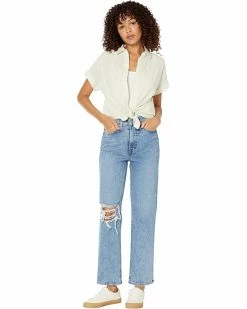Madewell Jeans The Curvy Perfect Vintage Straight Jean in Kingsbury Wash: Ripped Knee Edition 7 Madewell Jeans The Curvy Perfect Vintage Straight Jean in Kingsbury Wash: Ripped Knee Edition -Madewell Shop 71 lN i56iL. AC SR736920