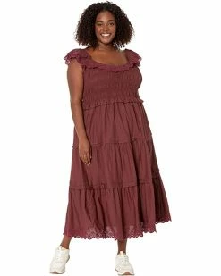 Madewell Dresses Plus Lucie Embroidered Cotton Midi Dress