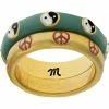Madewell Rings Enamel Yin-Yang Stacking Ring Set