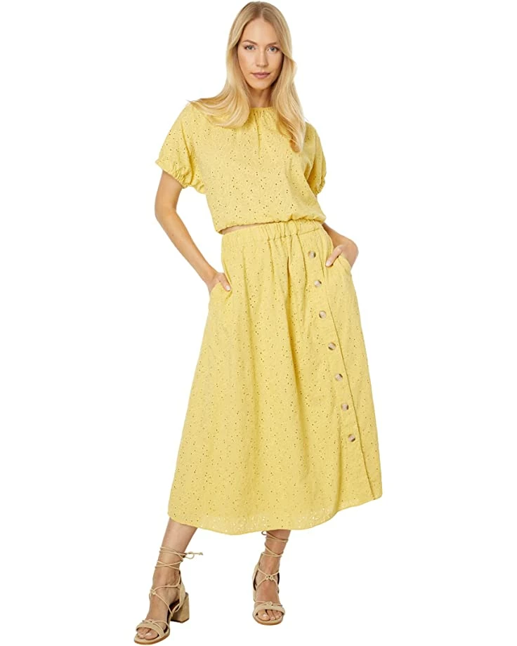 Madewell Skirts Eyelet Side-Button Midi Skirt in Dream-On Daisy 4 Madewell Skirts Eyelet Side-Button Midi Skirt in Dream-On Daisy - Image 4