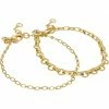 Madewell Bracelets Two-Piece Paperclip Chain Bracelet Set