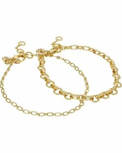 Madewell Bracelets Two-Piece Paperclip Chain Bracelet Set
