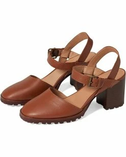 Madewell Heels The Claudie Heeled Lugsole Mary Jane in Leather