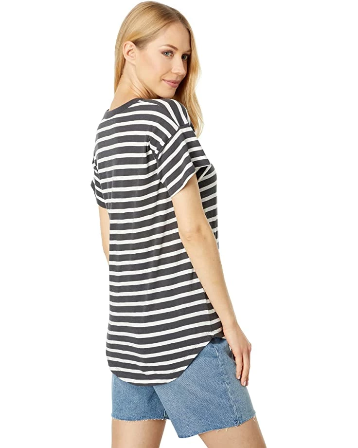 Madewell Shirts & Tops Whisper Cotton Rib-Crewneck Tee in Hader Stripe 2 Madewell Shirts & Tops Whisper Cotton Rib-Crewneck Tee in Hader Stripe - Image 2