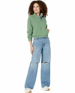 Madewell Hoodies & Sweatshirts MWL Airyterry Quarter-Zip Supercrop Sweatshirt -Madewell Shop 71NMILTtEZL. AC SR736920