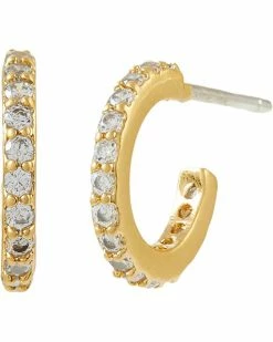 Madewell Sparkle Pavé Huggie Mini Hoop Earrings