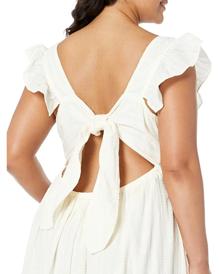 Madewell Dresses Plus Ruffle-Strap Tiered Midi Dress in Textural Stripe 3 Madewell Dresses Plus Ruffle-Strap Tiered Midi Dress in Textural Stripe - Image 3