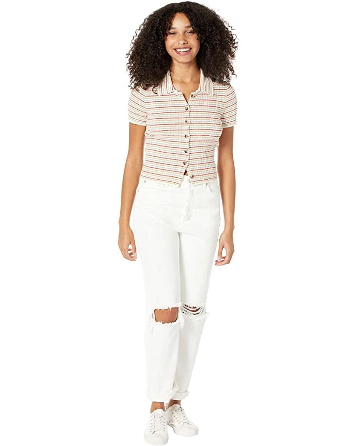 Madewell Sweaters Barbrook Button-Front Sweater Polo in Stripe 4 Madewell Sweaters Barbrook Button-Front Sweater Polo in Stripe - Image 4