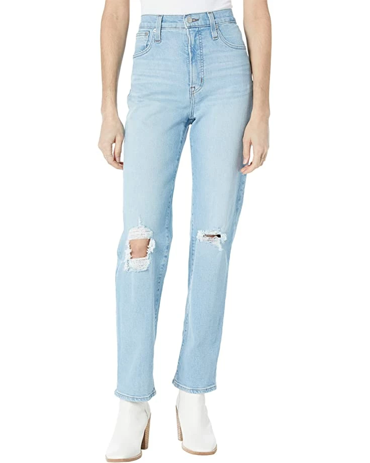 Madewell Jeans The Perfect Vintage Straight Jean in Danby Wash: Knee-Rip Edition 1 Madewell Jeans The Perfect Vintage Straight Jean in Danby Wash: Knee-Rip Edition