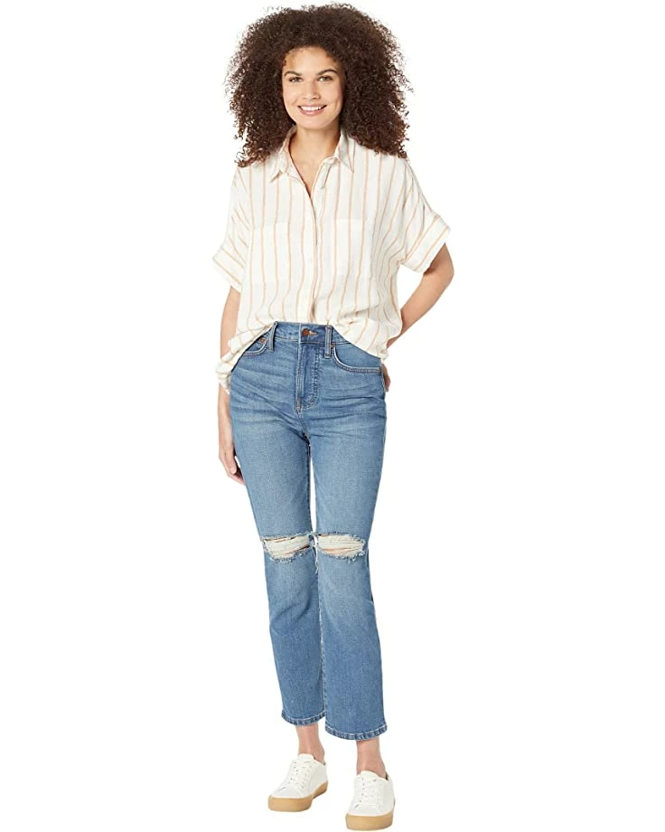 Madewell Shirts & Tops Linen-Blend Courier Shirt in Textured Stripe 4 Madewell Shirts & Tops Linen-Blend Courier Shirt in Textured Stripe - Image 4