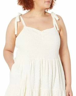 Madewell Dresses Plus Eyelet Lucie Tie-Strap Tiered Midi Dress -Madewell Shop 71WIlmjZUeL. AC SR736920