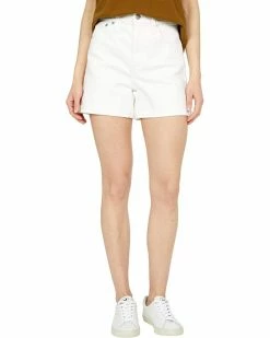 Madewell High-Rise Denim Shorts in Tile White