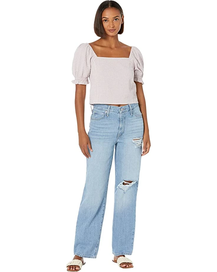 Madewell Shirts & Tops Seersucker Hopewell Puff-Sleeve Crop Top in Plaid 4 Madewell Shirts & Tops Seersucker Hopewell Puff-Sleeve Crop Top in Plaid - Image 4