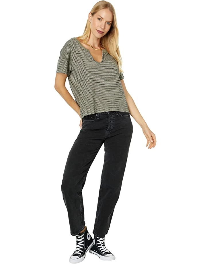 Madewell Shirts & Tops Hemp-Cotton Split-Neck Crop Tee 4 Madewell Shirts & Tops Hemp-Cotton Split-Neck Crop Tee - Image 4