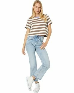 Madewell Shirts & Tops Organic Cotton Supercrop Pocket Tee in Stripe -Madewell Shop 71cXc1CYML. AC SR736920