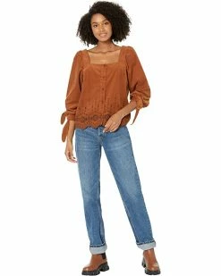 Madewell Shirts & Tops Embroidered Eyelet Corduroy Tie-Sleeve Top -Madewell Shop 71eMWntizL. AC SR736920