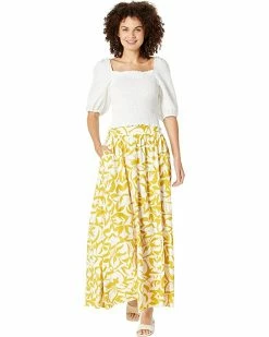 Madewell Skirts Linen-Blend Shirred Maxi Skirt in Tropicale Floral -Madewell Shop 71h21L8j7wL. AC SR736920