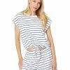 Madewell Shirts & Tops MWL Tie-Front Tee in Stripe