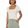 Madewell Shirts & Tops Ribbed Square-Neck Crop Top