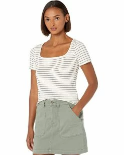Madewell Shirts & Tops Ribbed Square-Neck Crop Top