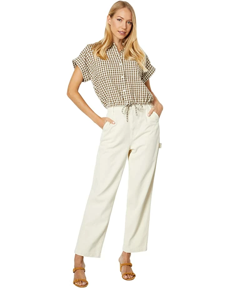 Madewell Shirts & Tops Seersucker Button-Up Drawstring Shirt in Plaid 4 Madewell Shirts & Tops Seersucker Button-Up Drawstring Shirt in Plaid - Image 4