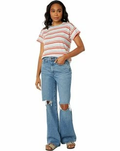 Madewell Shirts & Tops Whisper Cotton Rib-Crewneck Ringer Tee in Halliday Stripe -Madewell Shop 71jRG9jhZGL. AC SR736920